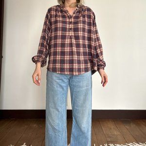 Free People Size XS Flannel Shirt